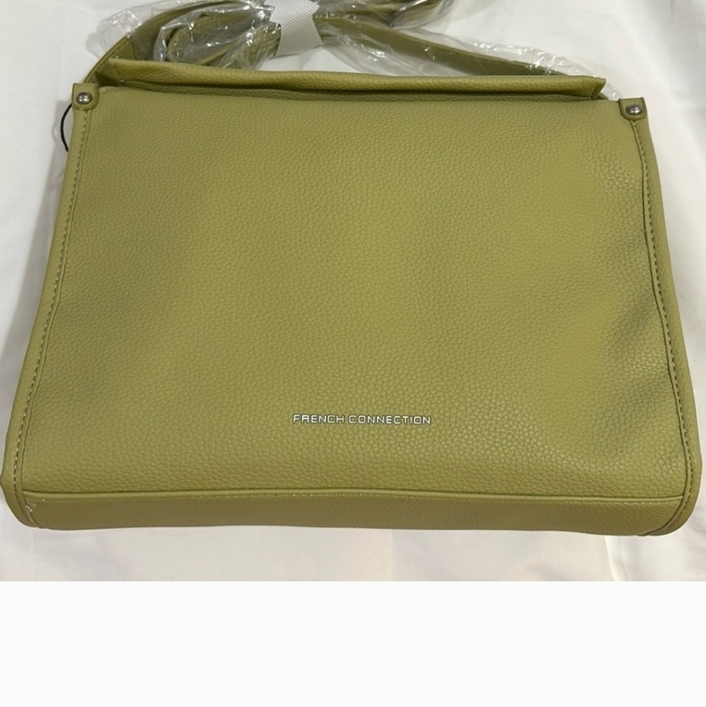French Connection slouchy Messenger Bag Wasabi color NWT MSRP $118.00